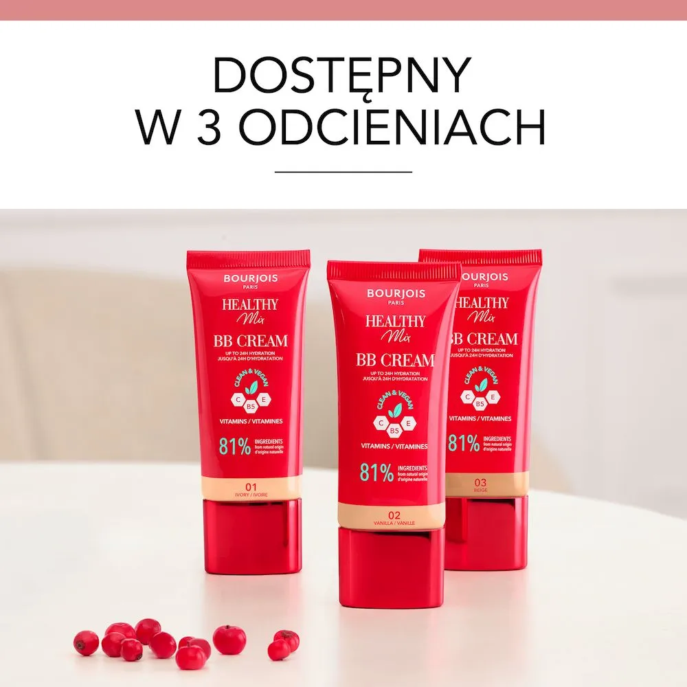 Healthy Mix kryjący krem BB z kompleksem witamin 02 Vanilla 30ml